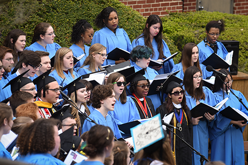 Lycoming College's choir provided stirring music throughout the ceremony.